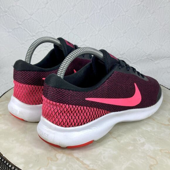 Nike Sneakers Womens 8 Black Pink Flex Experience RN 7 Workout Running Gym Shoes - Picture 9 of 12